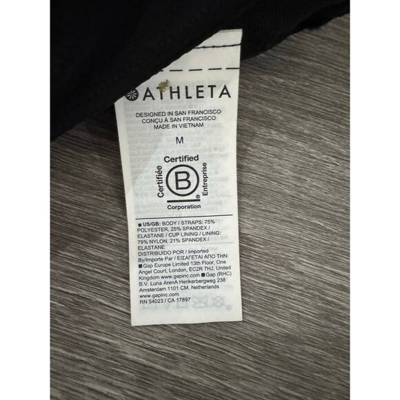 NWT Athleta Train Free Sports Bra D-DD Black Size Medium - Picture 7 of 8